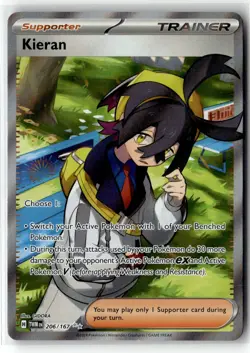 Kieran ⭐ 206/167 Holo Ultra Rare Twilight Masquerade 2024 Pokemon NM - Image 1
