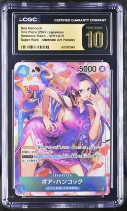 CGC 10 PRISTINE JAPANESE ONE PIECE 2022 Boa Hancock OP01-078 ALT ART ROMANCE NR4 - Image 1