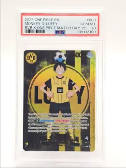 MONKEY D. LUFFY 2025 ONE PIECE BVB X ONE PIECE MATCH DAY '25 B PSA 10 Q6095 - Image 1