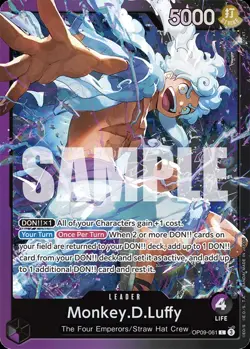 Monkey D Luffy OP09-061 Leader Alt Starter Deck 26 One Piece Mint MN Foil - Image 1
