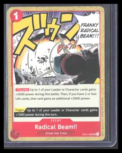 One Piece Romance Dawn RADICAL BEAM!! OP01-029 UC NM English NOCO - Image 1