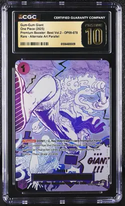 CGC 10 Pristine One Piece English PRB02 Gum Gum Giant Alternate Art OP09-078 - Image 2