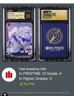 CGC 10 Pristine One Piece English PRB02 Gum Gum Giant Alternate Art OP09-078 - Image 4