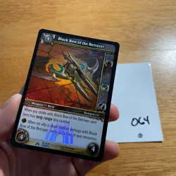 🌎⚔Black Bow of the Betrayer FOIL WoW World of Warcraft See Pics 4 Cond TCG 064 - Image 3