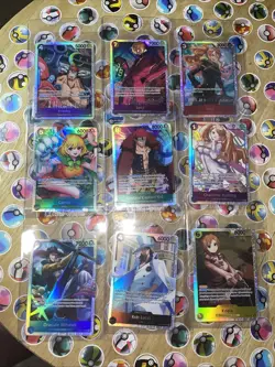 One Piece TCG cards total 9! All Secret Rares! Multiple Sets! CCG Holo Artworks - Image 2