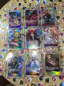 One Piece TCG cards total 9! All Secret Rares! Multiple Sets! CCG Holo Artworks - Image 3