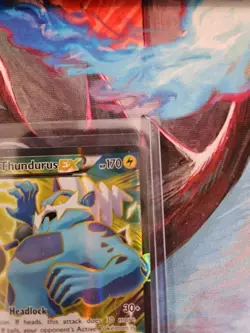 Pokemon TCG Thundurus EX Roaring Skies Holo Full Art Ultra Rare Card 98/108 - Image 2