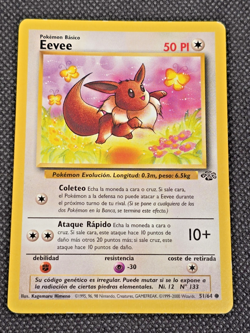 Eevee 51/64 Pokemon Card Jungle Spanish Unlimited LP -- L14 - Image 1