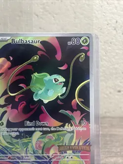 Bulbasaur - (Mega Evolution Stamped) 133/132 Miscellaneous Cards Holo-SEALED! - Image 3