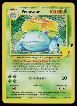 Pokemon Card - Venusaur Celebrations Classic Collection 15/102 Holo - Image 1
