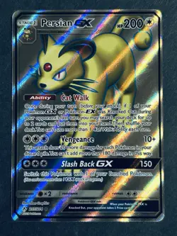 Persian GX 207/214 Unbroken Bonds Full Art Holo Ultra Rare Pokemon Card NM - Image 2