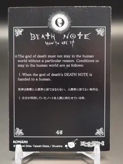 Ryuk Death Note Special Edition Trading Card No.49 KONAMI Japanese A166 - Image 2