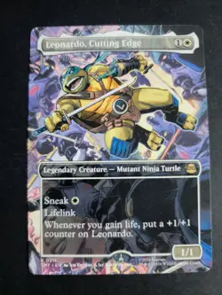 Leonardo, Cutting Edge (Borderless) Rare MTG Ninja Turtles - Image 1