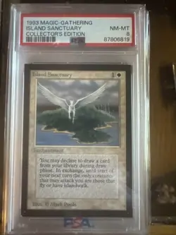 1993 Island Sanctuary CE MtG Magic: the Gathering WOTC PSA 8 - Image 1