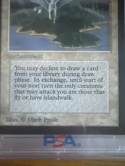 1993 Island Sanctuary CE MtG Magic: the Gathering WOTC PSA 8 - Image 3