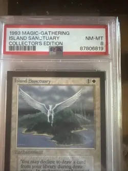1993 Island Sanctuary CE MtG Magic: the Gathering WOTC PSA 8 - Image 4