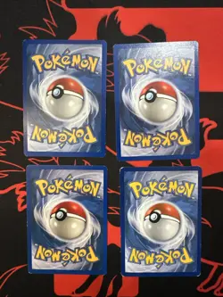 Lot Of 4 Unown Pokemon Cards Vintage Neo Destiny Discovery Revelation Mid Era - Image 2