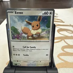 Pokemon TCG NM Eevee SVP 43 Black Star Promo Cosmos Holo - Image 1