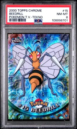 pokemon topps beedrill tekno PSA 8 #15 POP 2 - Image 1