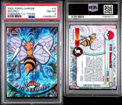 pokemon topps beedrill tekno PSA 8 #15 POP 2 - Image 3