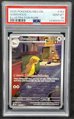 2025 Pokemon MEG EN - Mega Evolution - Gumshoos - Illustration Rare -153- PSA 10 - Image 1