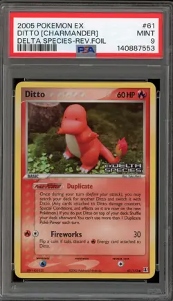 Pokemon Ditto [Charmander] EX Delta Species Reverse Holo #61 PSA 9 Mint - Image 1