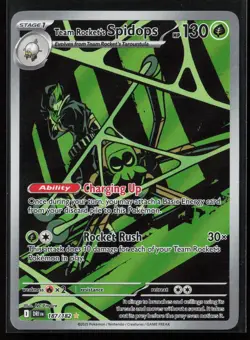 Team Rocket's Spidops 187/182 SV10: Destined Rivals Illustration Rare Pokemon NM - Image 1