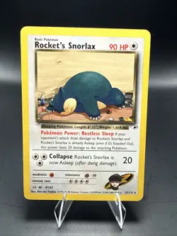 Pokemon TCG Rocket’s Snorlax 33/132 – Gym Heroes Rare 2000 - Image 1