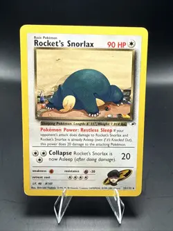 Pokemon TCG Rocket’s Snorlax 33/132 – Gym Heroes Rare 2000 - Image 2