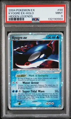 Kyogre ex EX Hidden Legends Holo Rare PSA 9 #94/101 English Mint Pokemon - Image 1