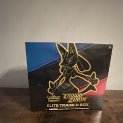 Pokemon Crown Zenith Elite Trainer Box Booster Box Topper Lucario 2023 - Image 1