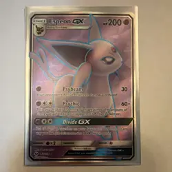 Pokemon Espeon GX Ultra Rare Full Art Holo SM Base Set 140/149 200 HP - Image 1