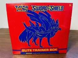 Pokemon TCG Zacian ETB - Sword and Shield Base Set - Sealed Elite Trainer Box - Image 1