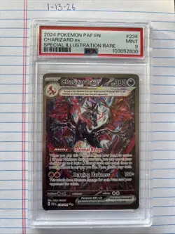 Pokemon 2024 Charizard ex 234/091 SIR Paldean Fates PSA 9 - Image 1