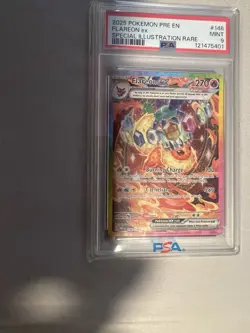 Pokemon Prismatic Evolutions Flareon EX 146/131 Special Illustration PSA Mint 9 - Image 1