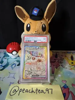 PSA 9 - 2025 POKEMON PRE EN-PRISMATIC EVOLUTIONS #167 EEVEE EX - SIR - Image 1