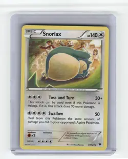 Snorlax XY - Fates Collide Rare Pokemon Near Mint or Better - Image 1