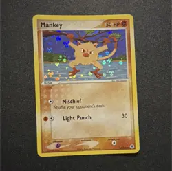 Pokemon TCG Mankey 38/112 FireRed & LeafGreen Reverse Holo 50 HP Uncommon - Image 1