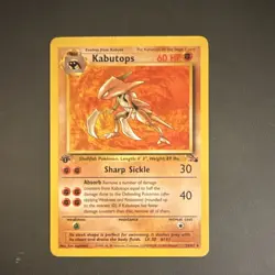 Pokemon Kabutops 24/62 Fossil Rare Stage 2 HP60 1st Edition Regular - Image 1