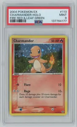 2004 Pokemon EX Fire Red & Leaf Green Charmander PSA 9 Holo #113 - Image 1