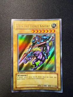 Yu-Gi-Oh! Gaia The Fierce Knight 1st Edition Ultra Rare Asian English LOB-006 - Image 1