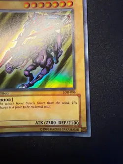 Yu-Gi-Oh! Gaia The Fierce Knight 1st Edition Ultra Rare Asian English LOB-006 - Image 2