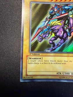 Yu-Gi-Oh! Gaia The Fierce Knight 1st Edition Ultra Rare Asian English LOB-006 - Image 3