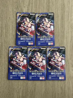 One Piece TCG The Azure Sea’s Seven OP-14 Sleeved Booster Pack Lot Of 5 Sealed - Image 1