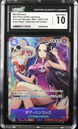 CGC 10 GEM MINT Japanese One Piece 2024 Boa Hancock OP01-078 THE BEST PRB-01 NR4 - Image 1