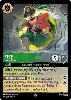 Pete - Space Pirate 114/204 Archazia's Island Non-Foil Disney Lorcana - Image 1
