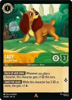 Disney Lorcana TCG Reign of Jafar - Lady - Decisive Dog 33/204 - Image 1