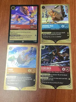 Disney Lorcana Winterspell Promo Holo Set Of 4 NM to Good Condition - Image 1
