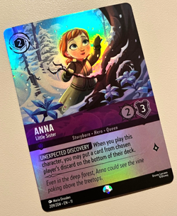 Disney Lorcana TCG Winterspell Anna - Little Sister Epic Foil - Image 1