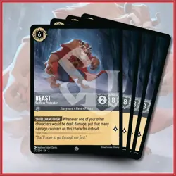 Disney Lorcana TCG: Beast Selfless Protector 172/204 x4 Super Rare - Image 1